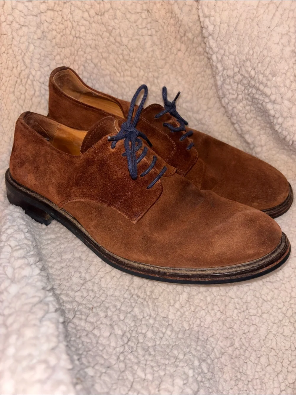 Boden Men’s Brown Suede Derby Shoes Made in Portugal EU 44 US 11